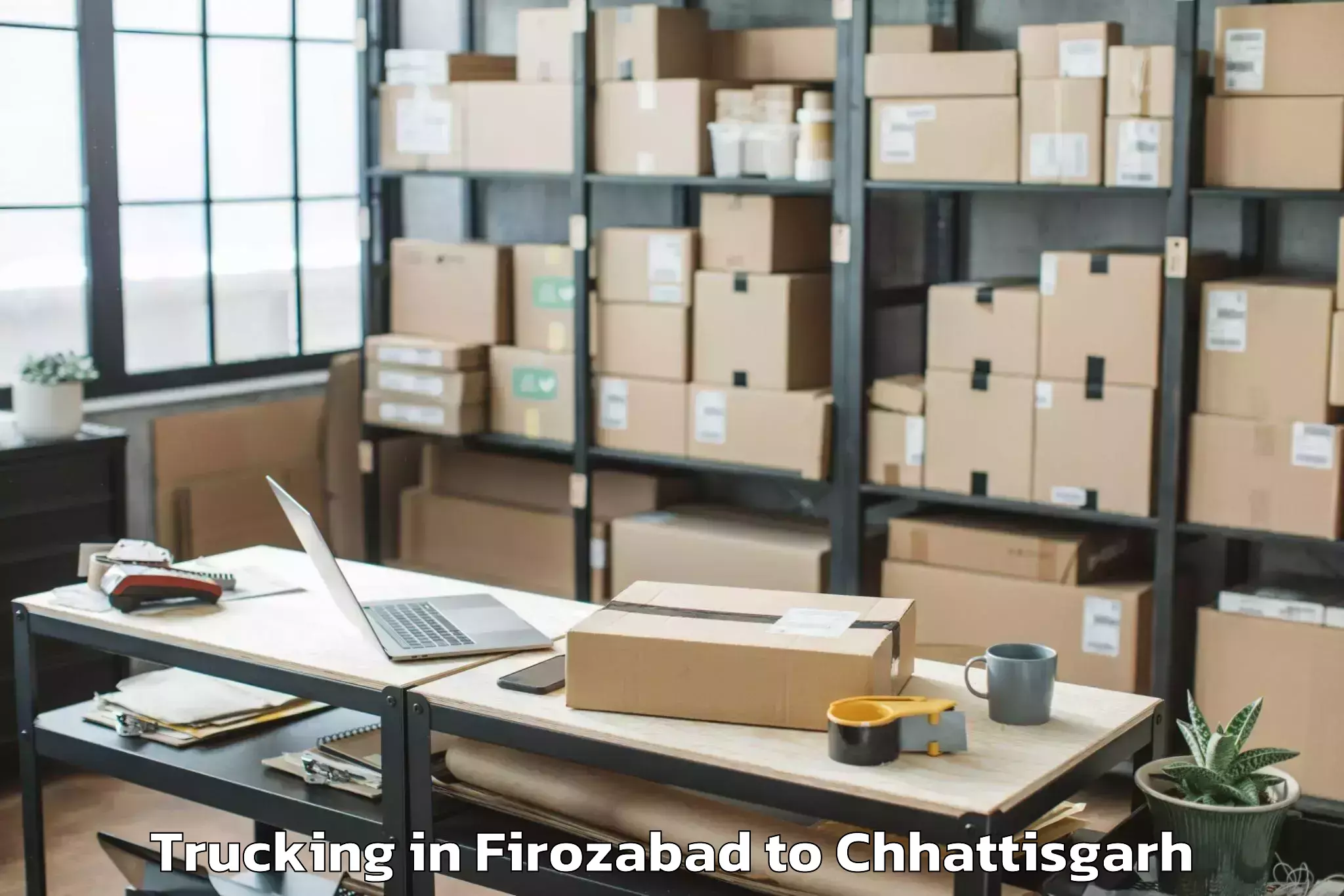 Top Firozabad to Kirandul Trucking Available